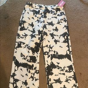 Cow print pants
